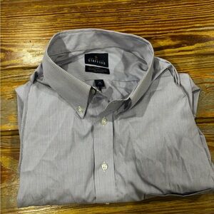 Stafford Men's Gray Striped Shirt